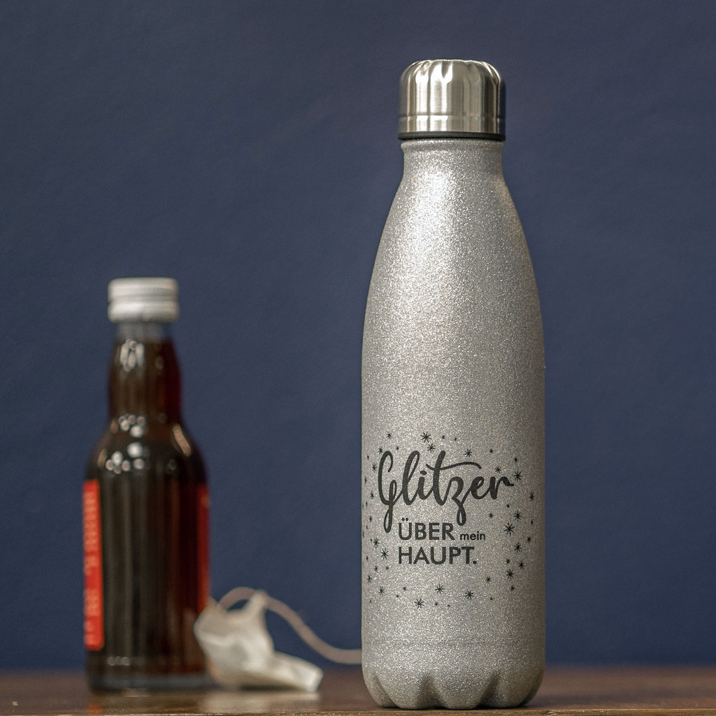 Die Sinzerin - Summer Edition - Edelstahl-Thermoflasche 350ml Weiß-Silber Kreuzspitze main image 0