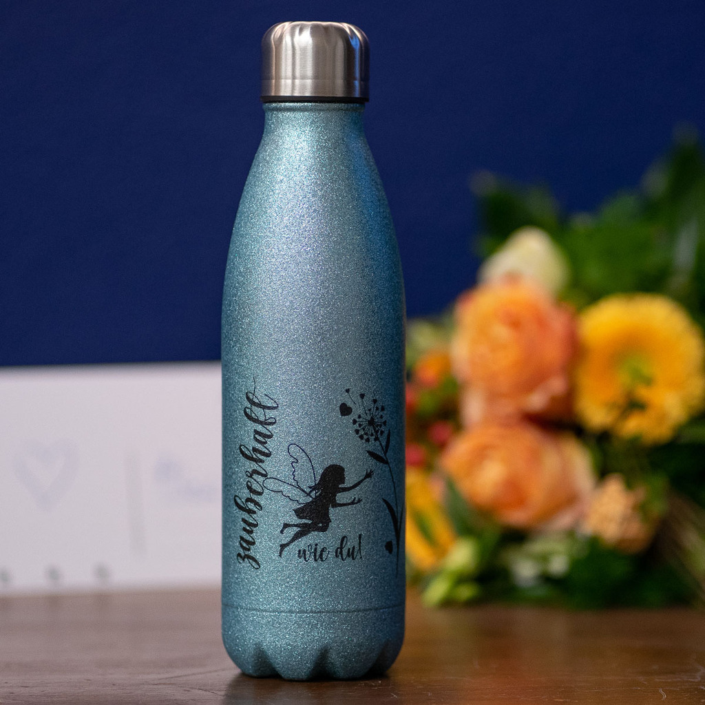 Manchester City Thermoflasche Edelstahl – 500 Ml, Blau, Offiziell Lizenziert | Hält 12h Heiß / 24h Kalt